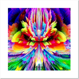 rainbow butterfly abstract Posters and Art